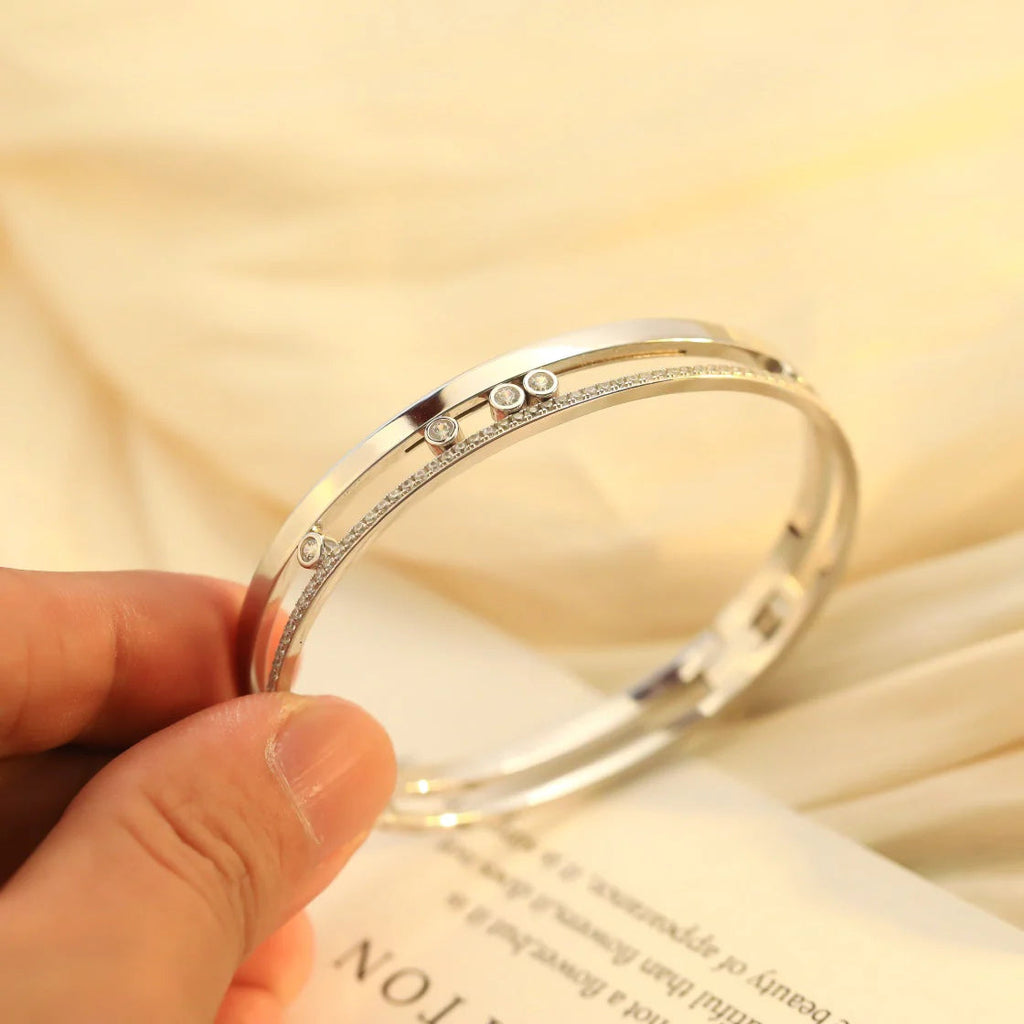 [Twinkle jewelrys]Move Romane Diamond Bangle Bracelet