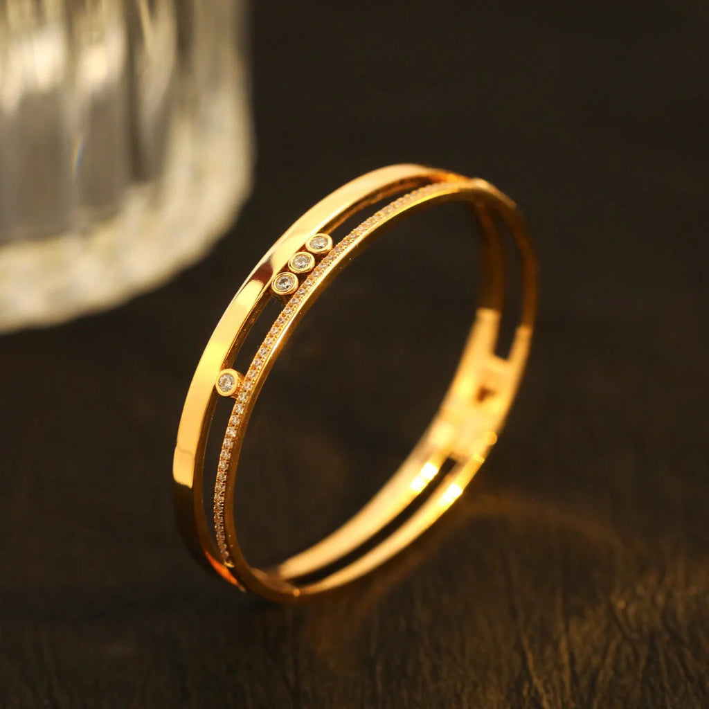 [Twinkle jewelrys]Move Romane Diamond Bangle Bracelet