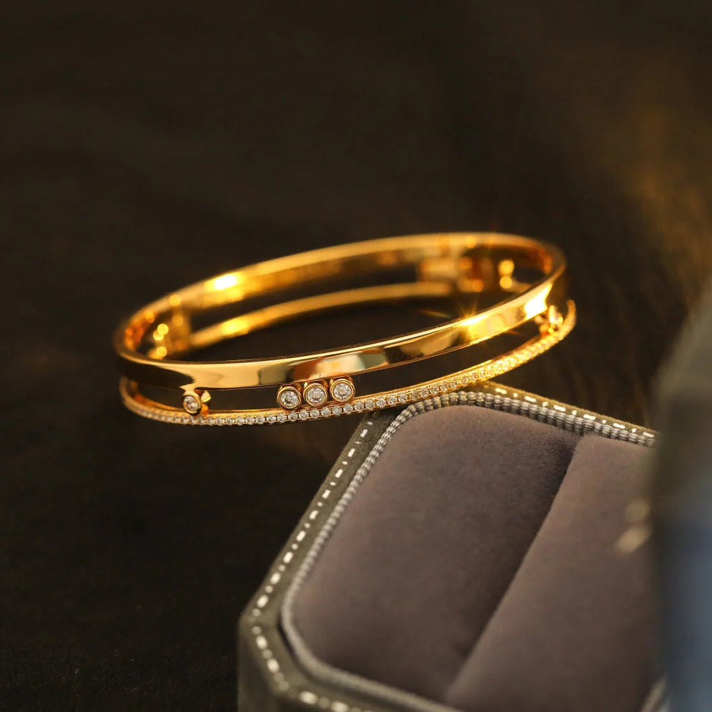 [Twinkle jewelrys]Move Romane Diamond Bangle Bracelet