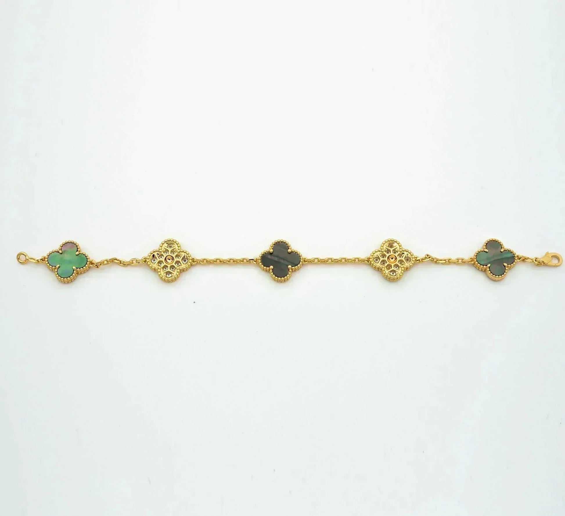 [Twinkle jewelry]New CLOVER 5 MOTIF GRAY MOP BRACELET COLLECTION