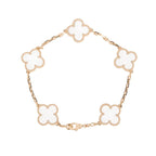 [Twinkle jewelry]New CLOVER 5 MOTIF ROCK CRYSTAL BRACELET