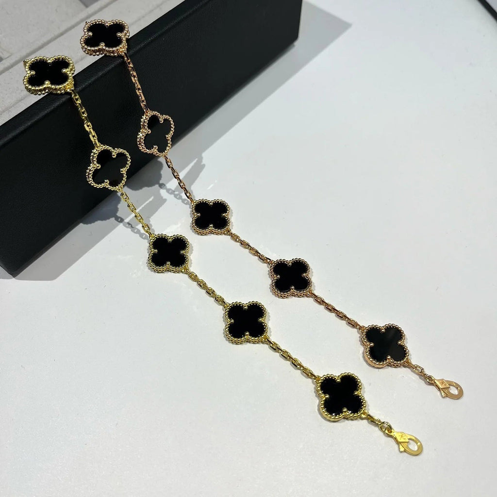 [Twinkle jewelry]New CLOVER 5 MOTIF ONYXS BRACELET COLLECTION