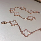 [Twinkle jewelry]New CLOVER 5 MOTIF ROCK CRYSTAL BRACELET