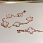 [Twinkle jewelry]New CLOVER 5 MOTIF ROCK CRYSTAL BRACELET
