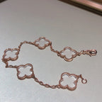 [Twinkle jewelry]New CLOVER 5 MOTIF ROCK CRYSTAL BRACELET