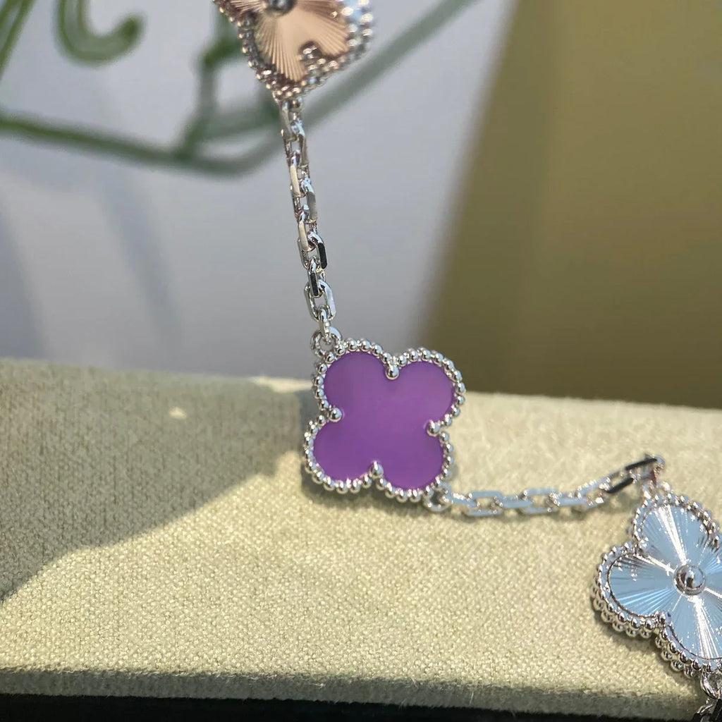 [Twinkle jewelry]New  CLOVER 5 MOTIF VIOLET BRACELET COLLECTION