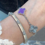 [Twinkle jewelry]New  CLOVER 5 MOTIF VIOLET BRACELET COLLECTION