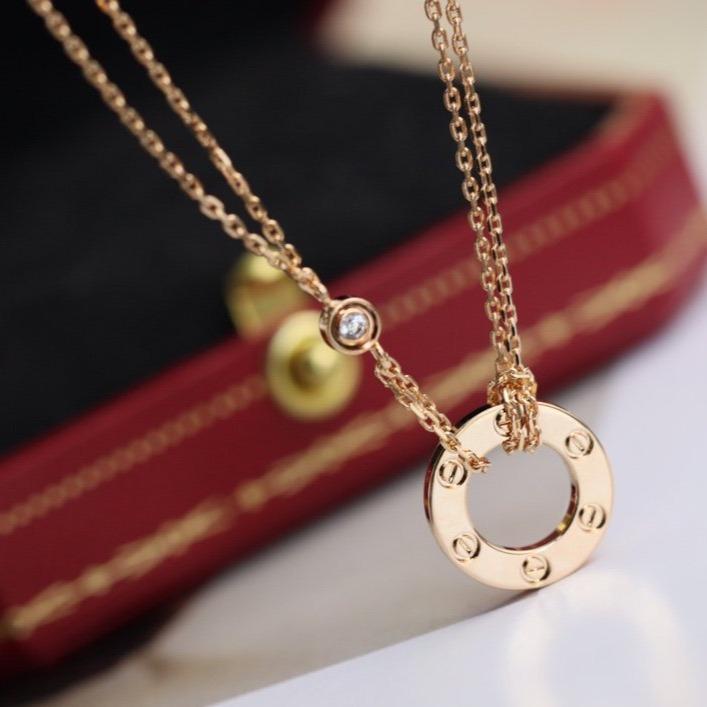 ¡®Twinkle jewelry¡¯LOVE NECKLACE ADJUSTABLE ROSE GOLD 2 DIAMOND
