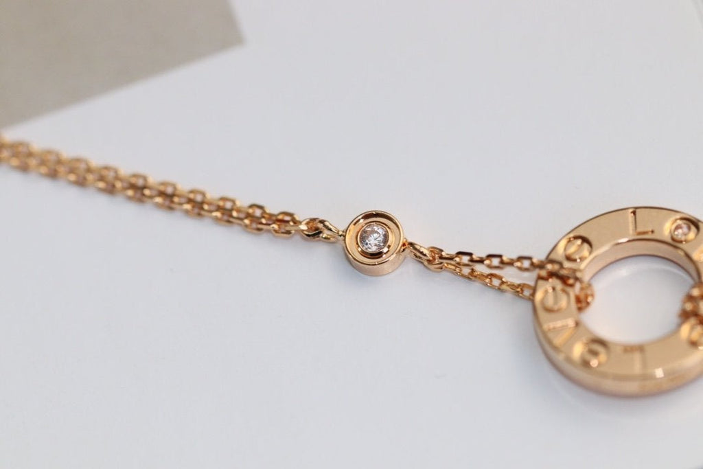 ¡®Twinkle jewelry¡¯LOVE NECKLACE ADJUSTABLE ROSE GOLD 2 DIAMOND