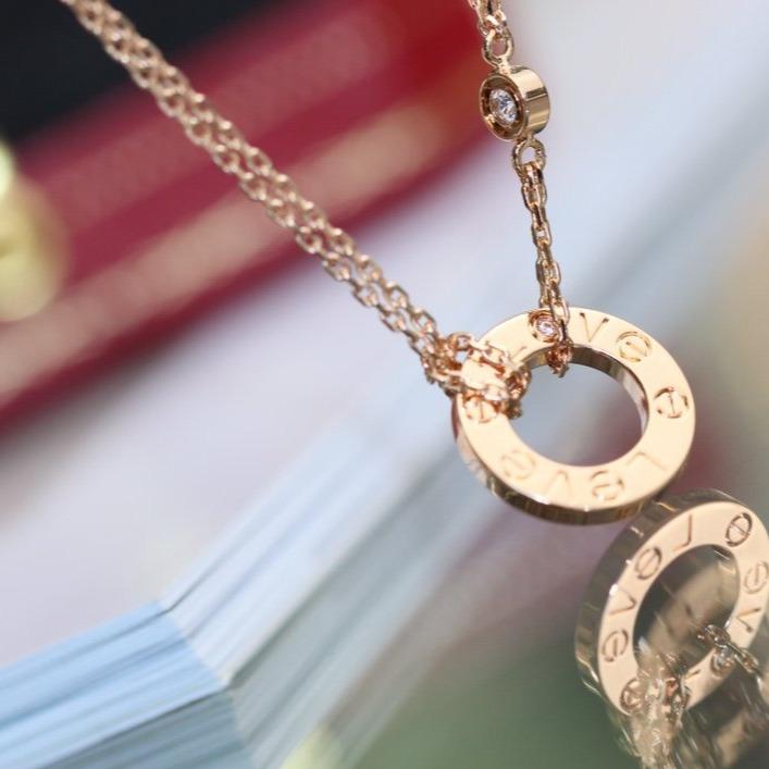 ¡®Twinkle jewelry¡¯LOVE NECKLACE ADJUSTABLE ROSE GOLD 2 DIAMOND