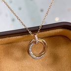 ¡®Twinkle jewelry¡¯TRINITY NECKLACE SILVER GOLD PINK GOLD DIAMONDS