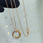 ¡®Twinkle jewelry¡¯TRINITY NECKLACE SILVER GOLD PINK GOLD DIAMONDS