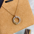 ¡®Twinkle jewelry¡¯TRINITY NECKLACE SILVER GOLD PINK GOLD DIAMONDS