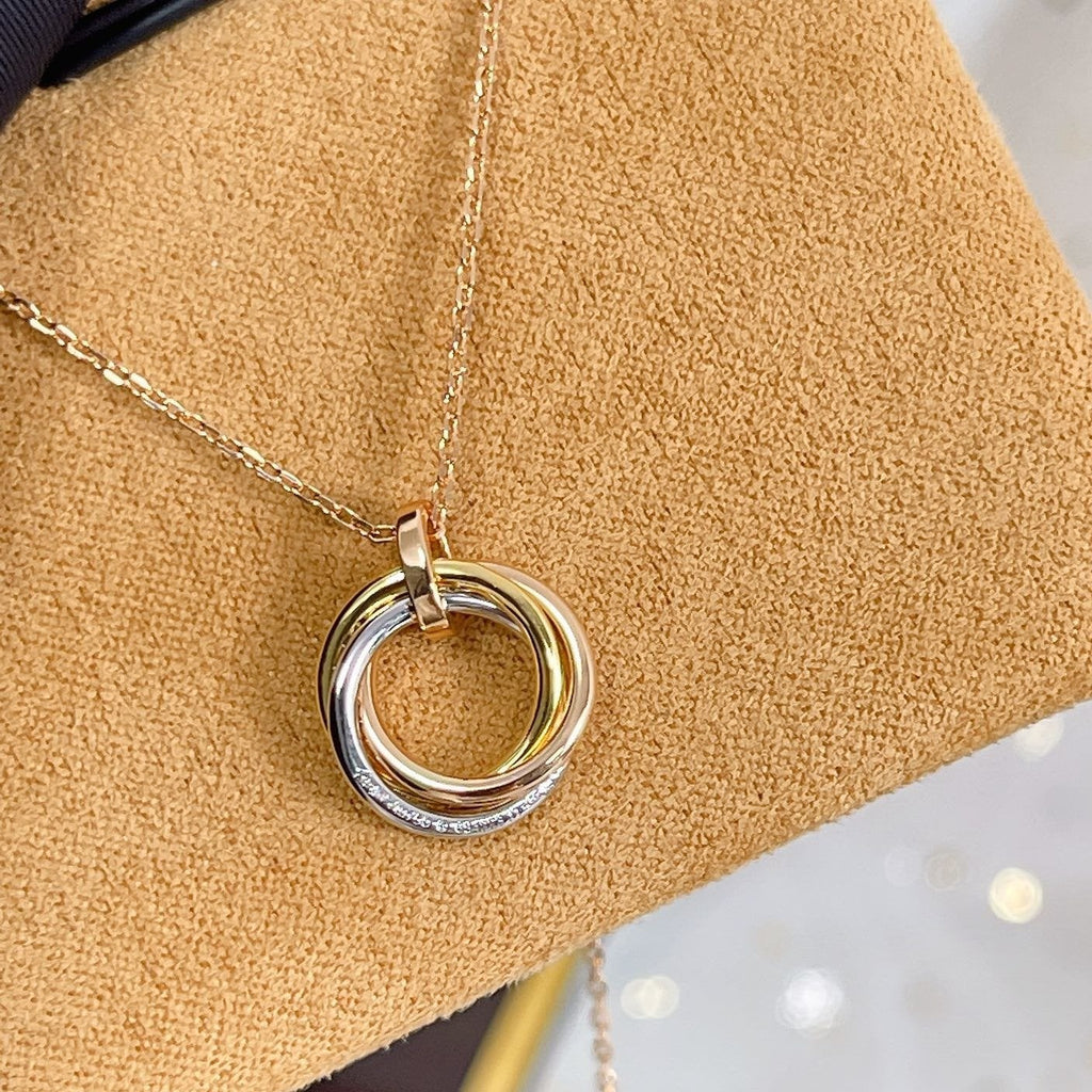 ¡®Twinkle jewelry¡¯TRINITY NECKLACE SILVER GOLD PINK GOLD DIAMONDS