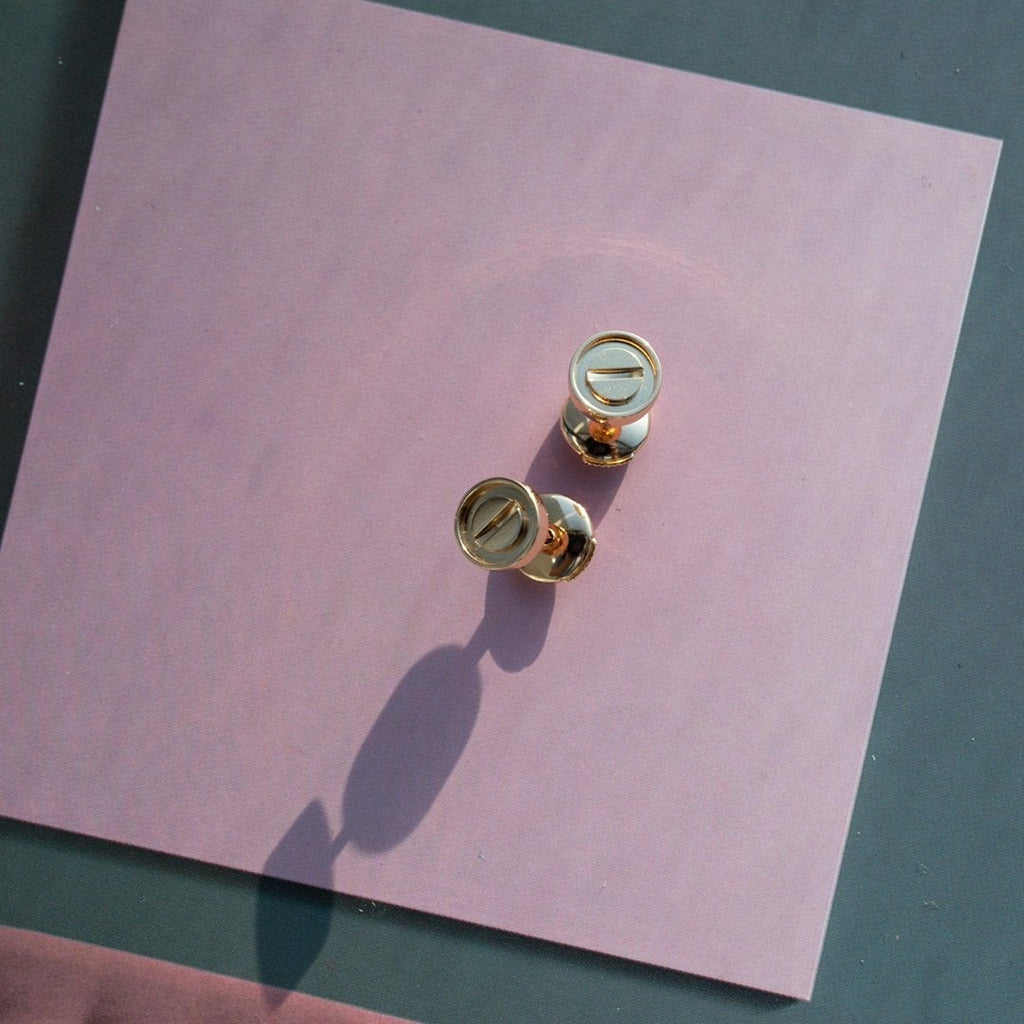 ¡®Twinkle jewelry¡¯LOVE EARRINGS PINK GOLD 10MM