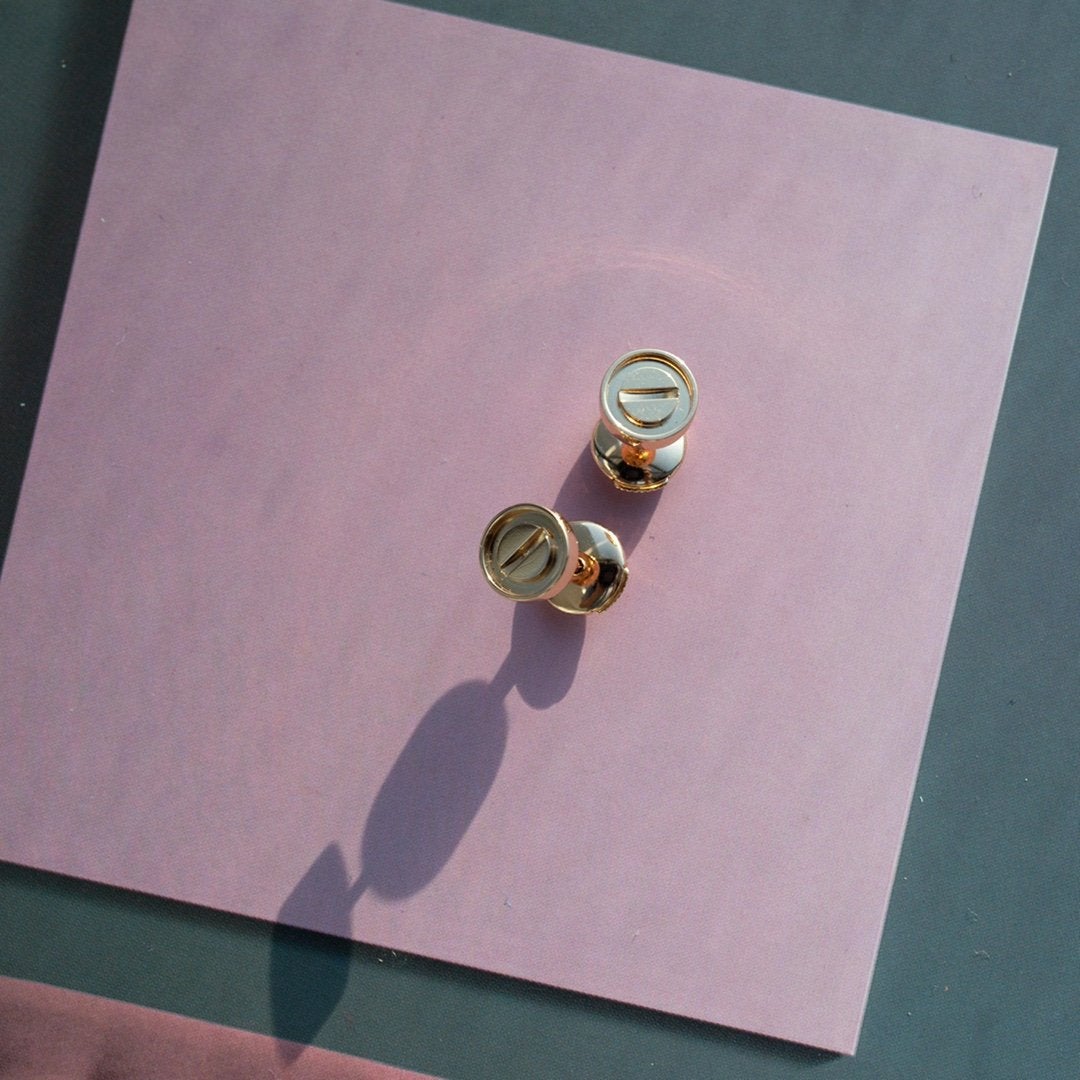 ¡®Twinkle jewelry¡¯LOVE EARRINGS PINK GOLD 10MM