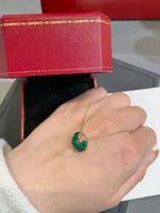 ¡®Twinkle jewelry¡¯AMULETTE ROSE GOLD MALACHITE NECKLACE