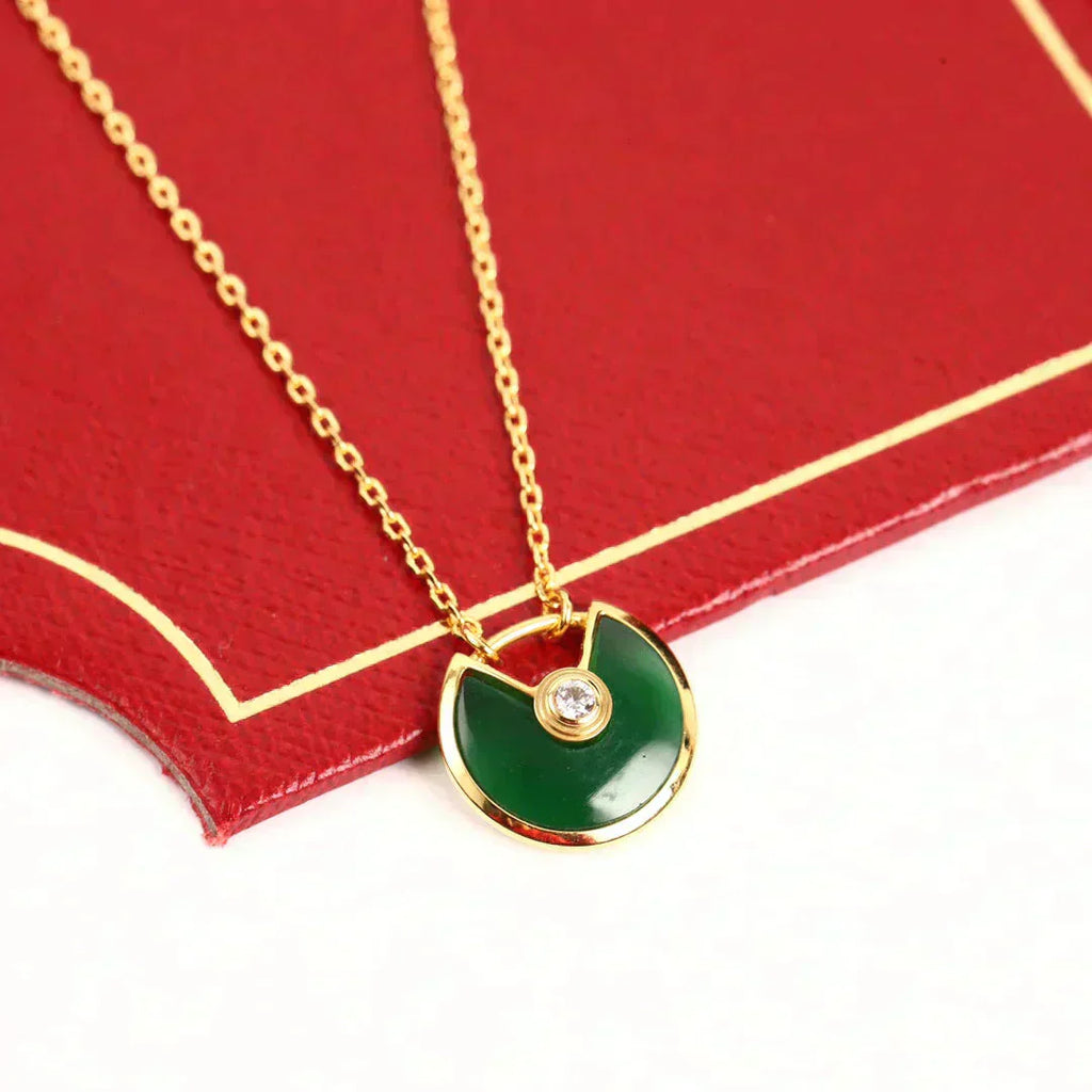 ¡®Twinkle jewelry¡¯AMULETTE GOLD MALACHITE NECKLACE