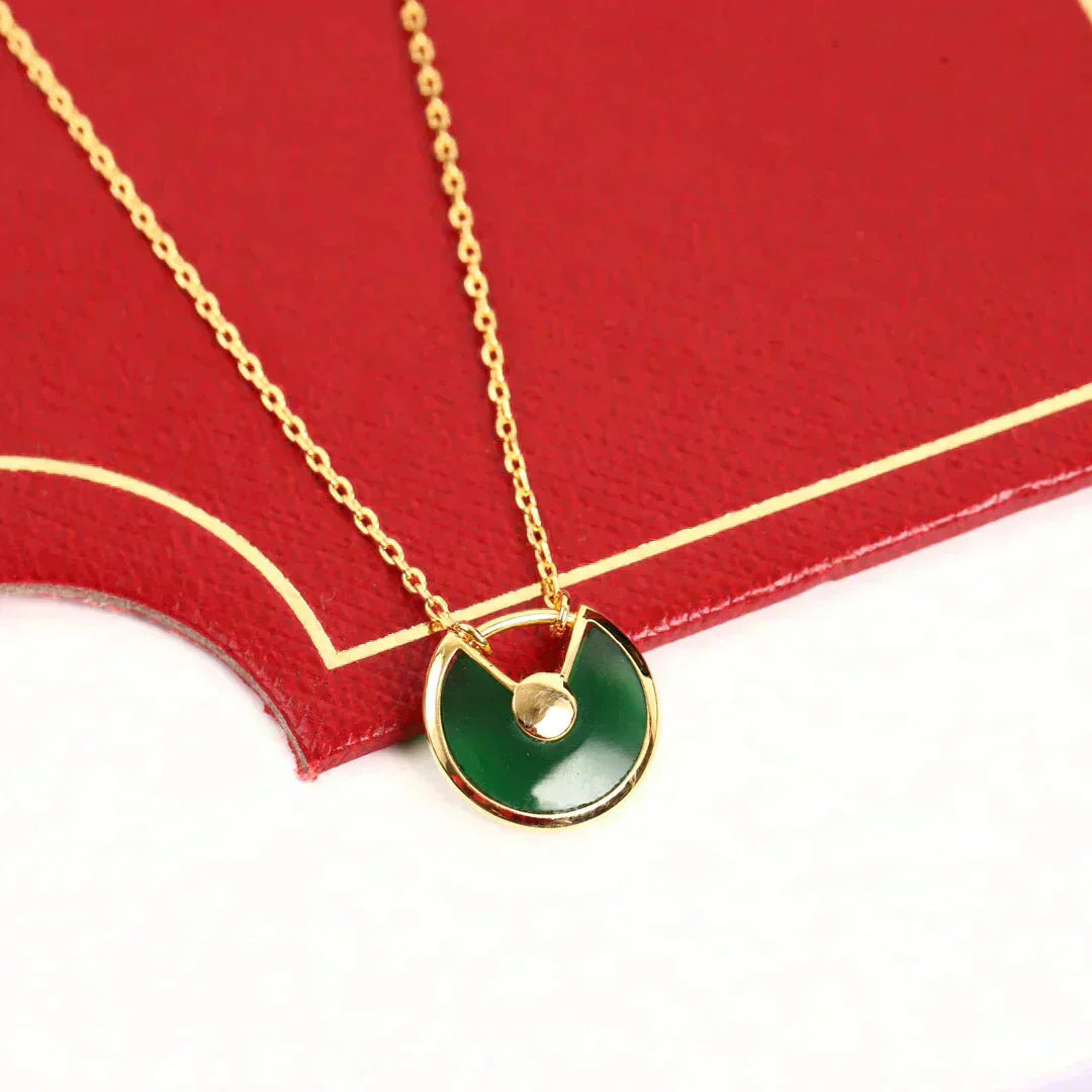 ¡®Twinkle jewelry¡¯AMULETTE GOLD MALACHITE NECKLACE