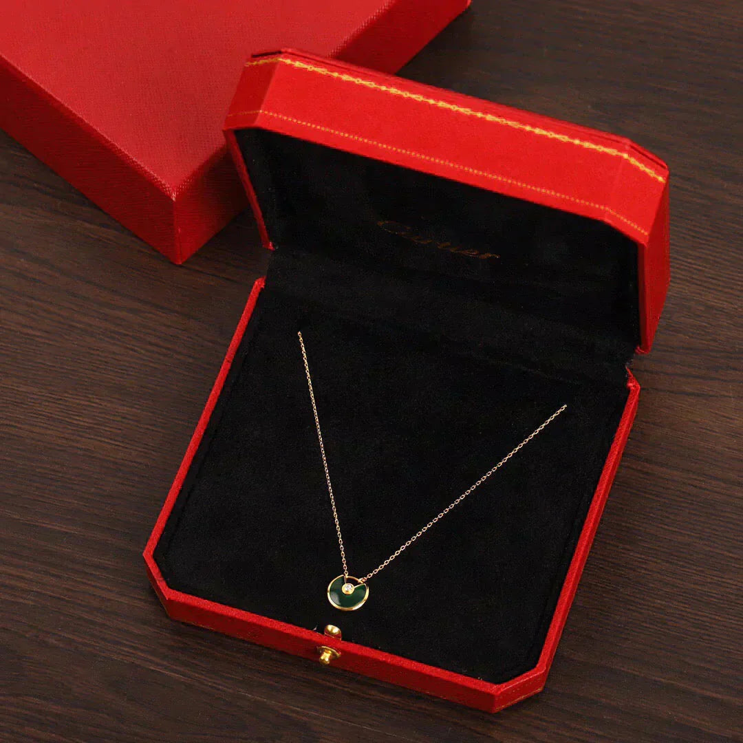 ¡®Twinkle jewelry¡¯AMULETTE GOLD MALACHITE NECKLACE