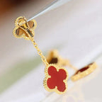 ¡®Twinkle jewelry¡¯CLOVER  2 MOTIF  TIGER EYE CARNELIAN EARRINGS
