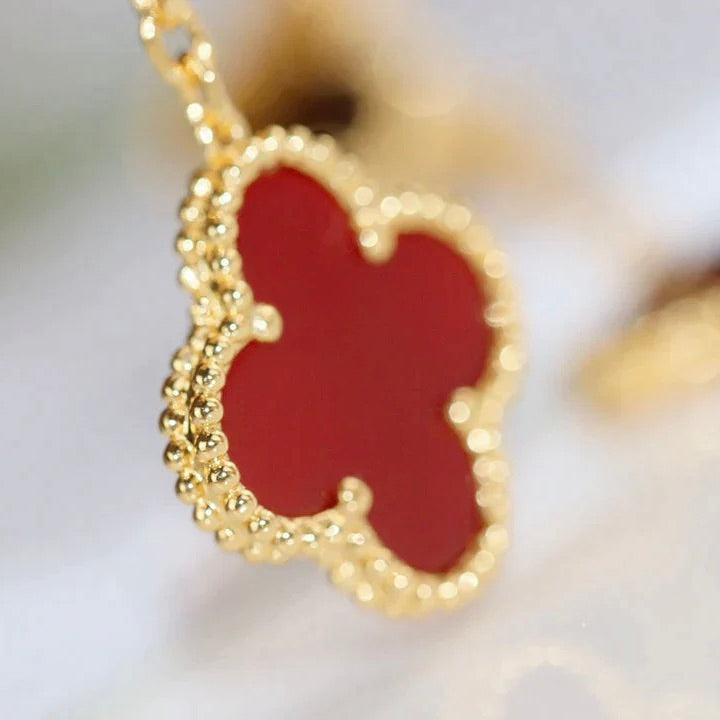 ¡®Twinkle jewelry¡¯CLOVER  2 MOTIF  TIGER EYE CARNELIAN EARRINGS