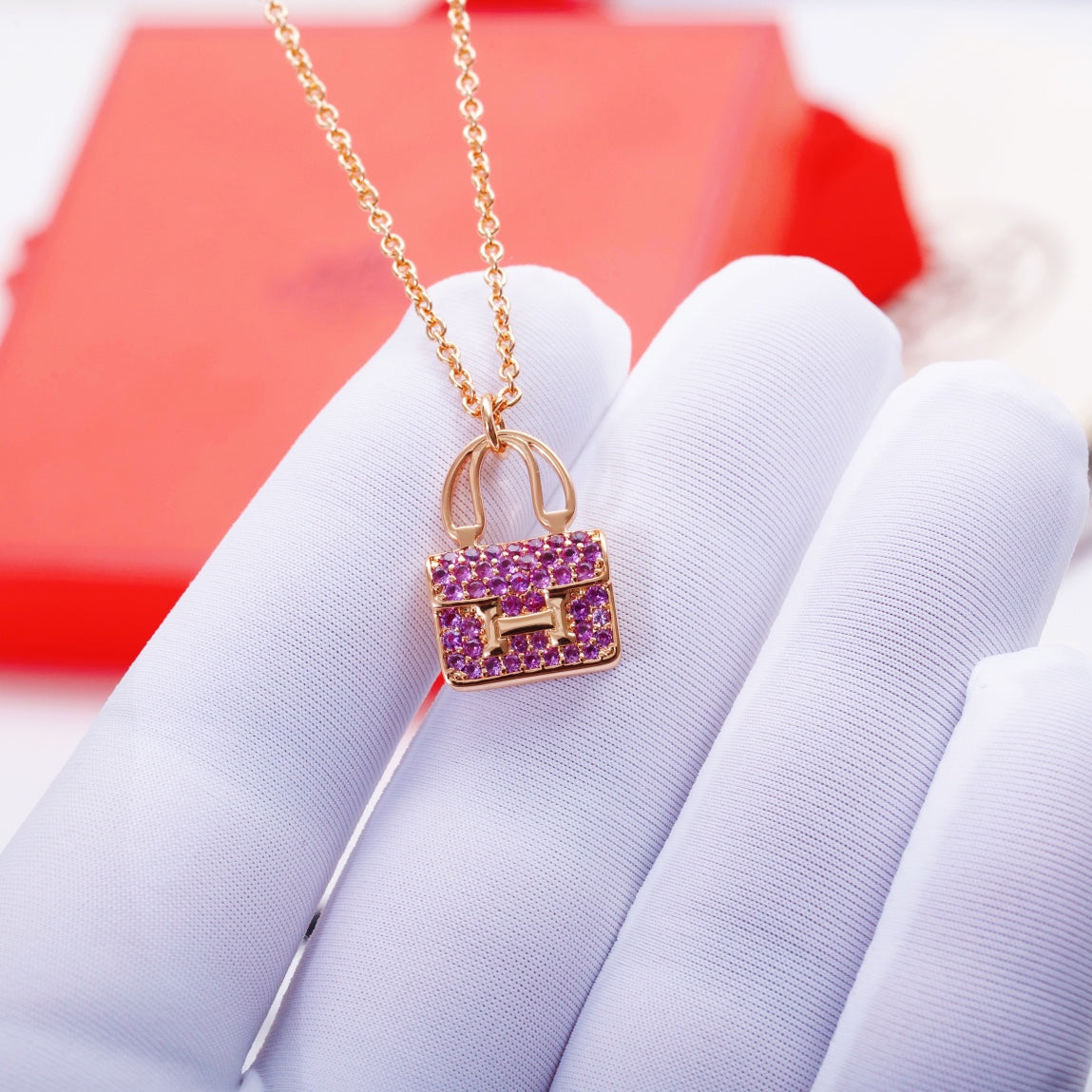 ¡®Twinkle jewelry¡¯CONSTANCE PEDANT PURPLE DIAMOND NECKLACE