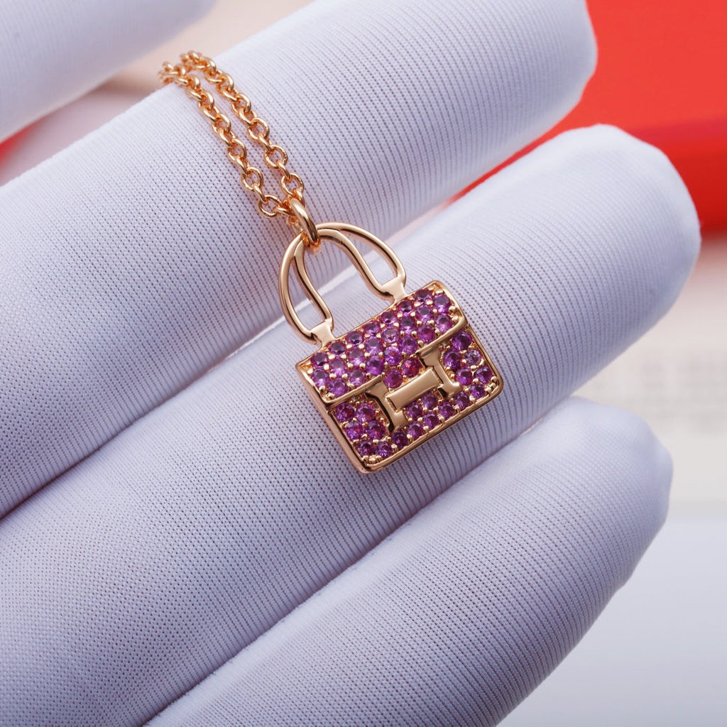 ¡®Twinkle jewelry¡¯CONSTANCE PEDANT PURPLE DIAMOND NECKLACE