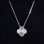 ¡®Twinkle jewelry¡¯CLOVER  15MM DIAMOND LASER NECKLACE SILVER