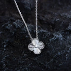 ¡®Twinkle jewelry¡¯CLOVER  15MM DIAMOND LASER NECKLACE SILVER