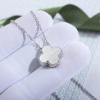 ¡®Twinkle jewelry¡¯CLOVER  15MM DIAMOND LASER NECKLACE SILVER