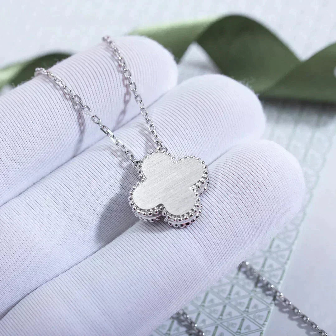 ¡®Twinkle jewelry¡¯CLOVER  15MM DIAMOND LASER NECKLACE SILVER