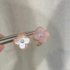 ¡®Twinkle jewelry¡¯CLOVER MEDIUM 1 MOTIFS  PINK MOP DIAMOND EARRINGS