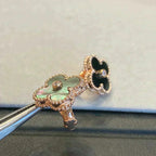¡®Twinkle jewelry¡¯CLOVER MEDIUM 1 MOTIFS GRAY MOP  DIAMOND EARRINGS