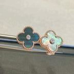 ¡®Twinkle jewelry¡¯CLOVER MEDIUM 1 MOTIFS GRAY MOP  DIAMOND EARRINGS