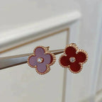 ¡®Twinkle jewelry¡¯CLOVER MEDIUM 1 MOTIFS CARNELIAN  DIAMOND earrings