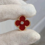 ¡®Twinkle jewelry¡¯CLOVER MEDIUM 1 MOTIFS CARNELIAN  DIAMOND earrings