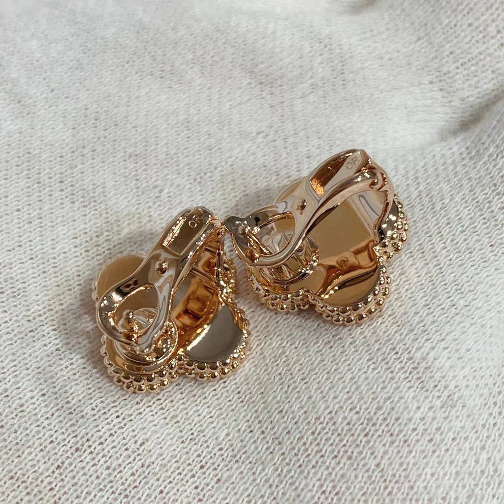 ¡®Twinkle jewelry¡¯CLOVER MEDIUM 1 MOTIFS CARNELIAN  DIAMOND earrings
