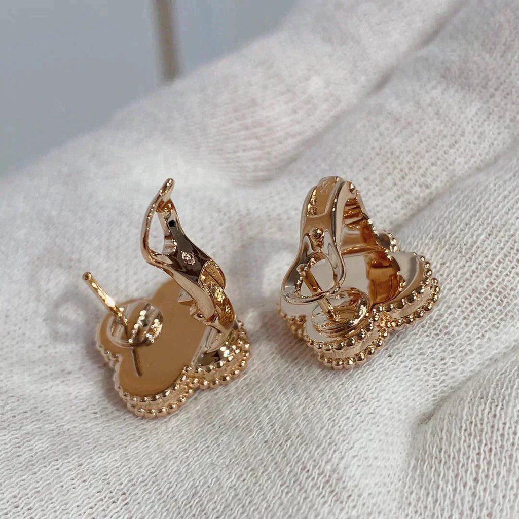 ¡®Twinkle jewelry¡¯CLOVER MEDIUM 1 MOTIFS CARNELIAN  DIAMOND earrings