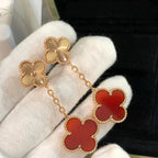 ¡®Twinkle jewelry¡¯CLOVER 2 MOTIF  LASER CARNELIAN EARRINGS
