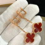 ¡®Twinkle jewelry¡¯CLOVER 2 MOTIF  LASER CARNELIAN EARRINGS