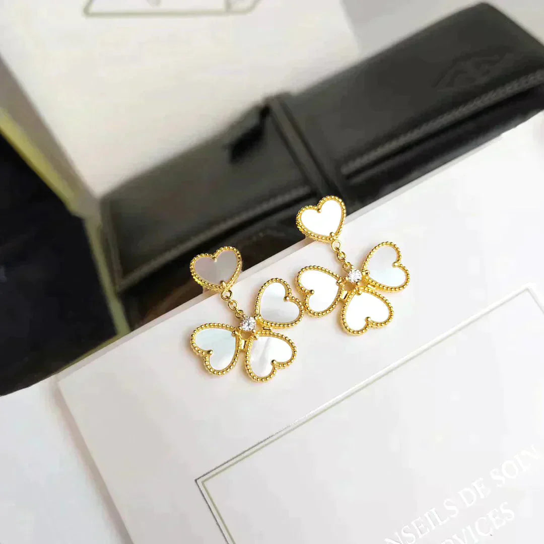 ¡®Twinkle jewelry¡¯CLOVER SWEET WHITE MOP EARRINGS