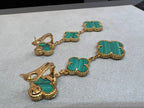 ¡®Twinkle jewelry¡¯CLOVER MALACHITE 3 MOTIFS GOLD