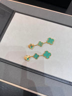 ¡®Twinkle jewelry¡¯CLOVER MALACHITE 3 MOTIFS GOLD