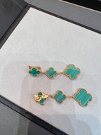¡®Twinkle jewelry¡¯CLOVER MALACHITE 3 MOTIFS GOLD