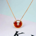 ¡®Twinkle jewelry¡¯AMULETTE GOLD CARNELIAN ONYX NECKLACE