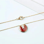 ¡®Twinkle jewelry¡¯AMULETTE GOLD CARNELIAN ONYX NECKLACE