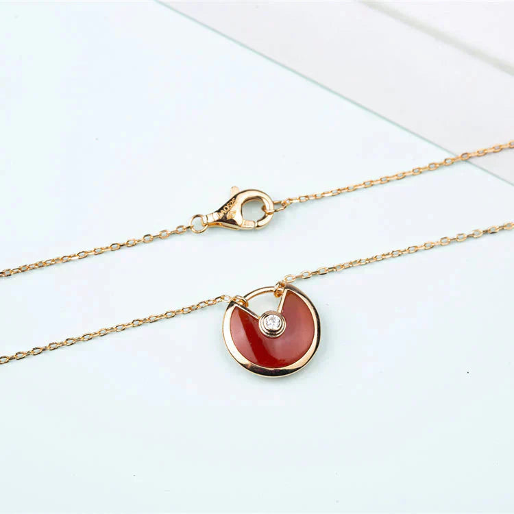 ¡®Twinkle jewelry¡¯AMULETTE GOLD CARNELIAN ONYX NECKLACE