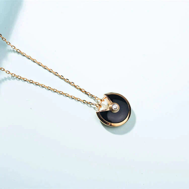 ¡®Twinkle jewelry¡¯AMULETTE GOLD CARNELIAN ONYX NECKLACE