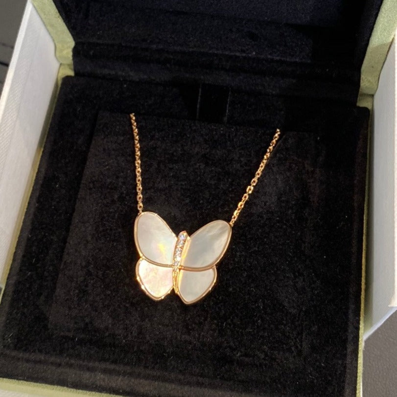 ¡®Twinkle jewelry¡¯BUTTERFLY GOLD MOP DIAMOND NECKLACE